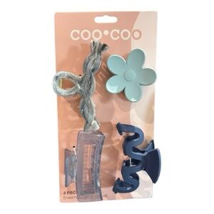 Hair Accessories Set - Blue and Gray